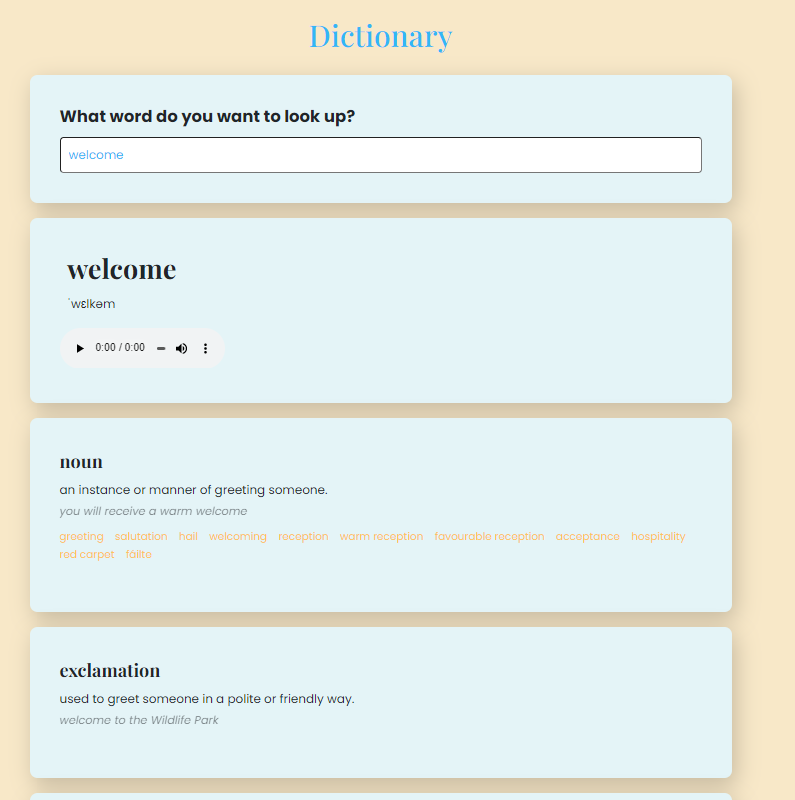 Dictionary App preview